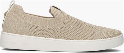 gouden michael kors instappers juno knit slip on 